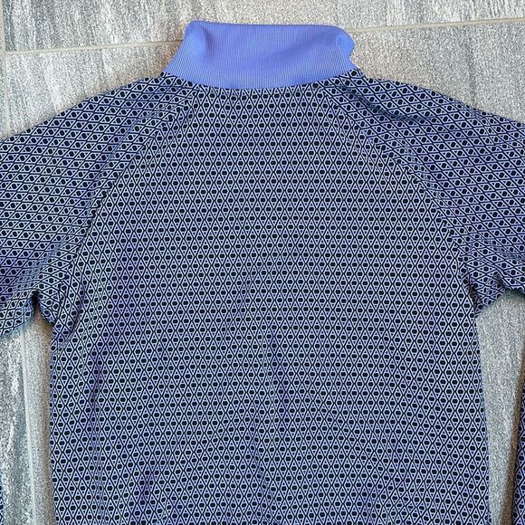 NWT Athleta Lightweight Brooklyn Bomber Jacket Geometric Periwinkle Blue Pockets - Picture 10 of 16